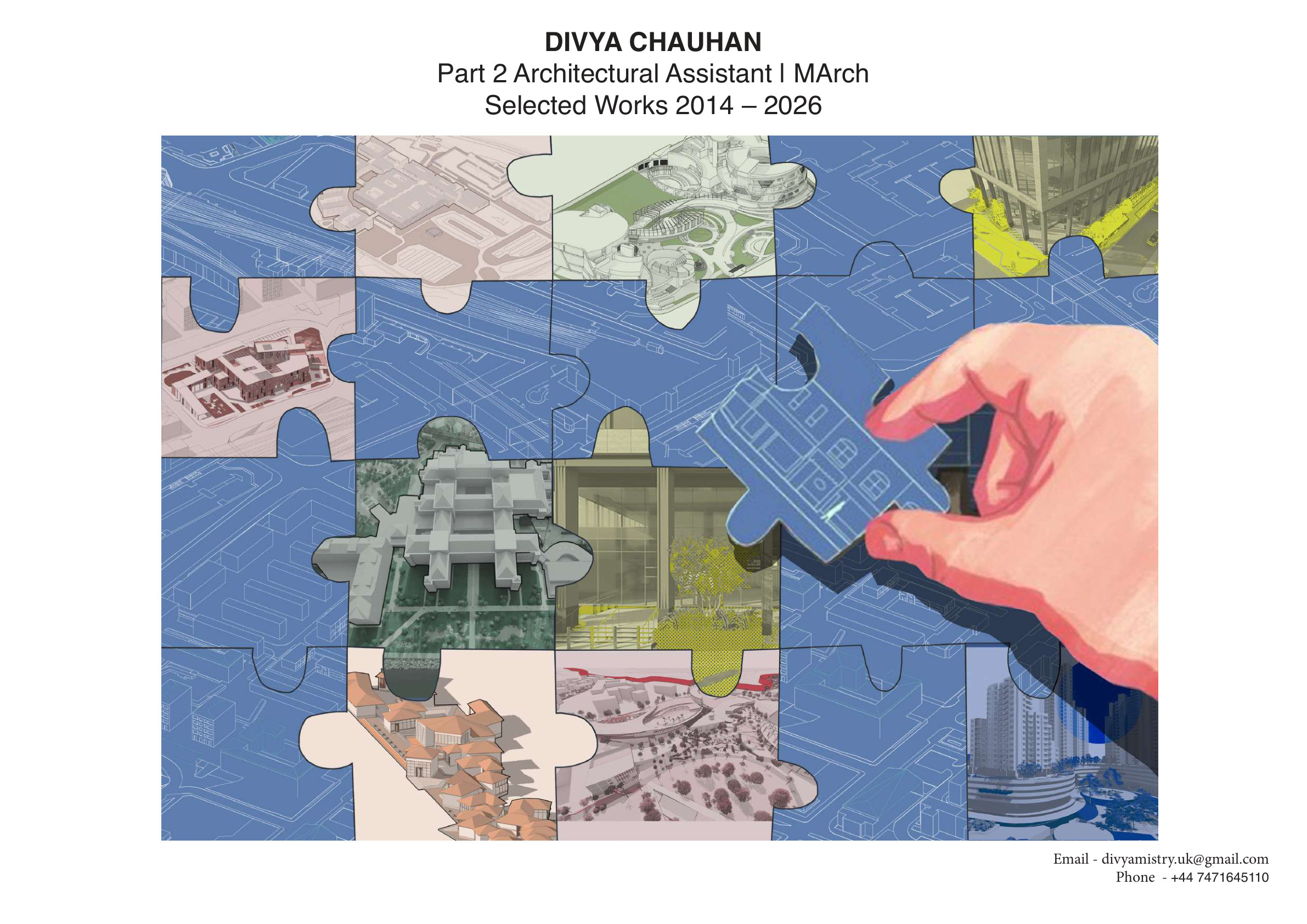 Cover page from Divya Chauhan's selected works portfolio