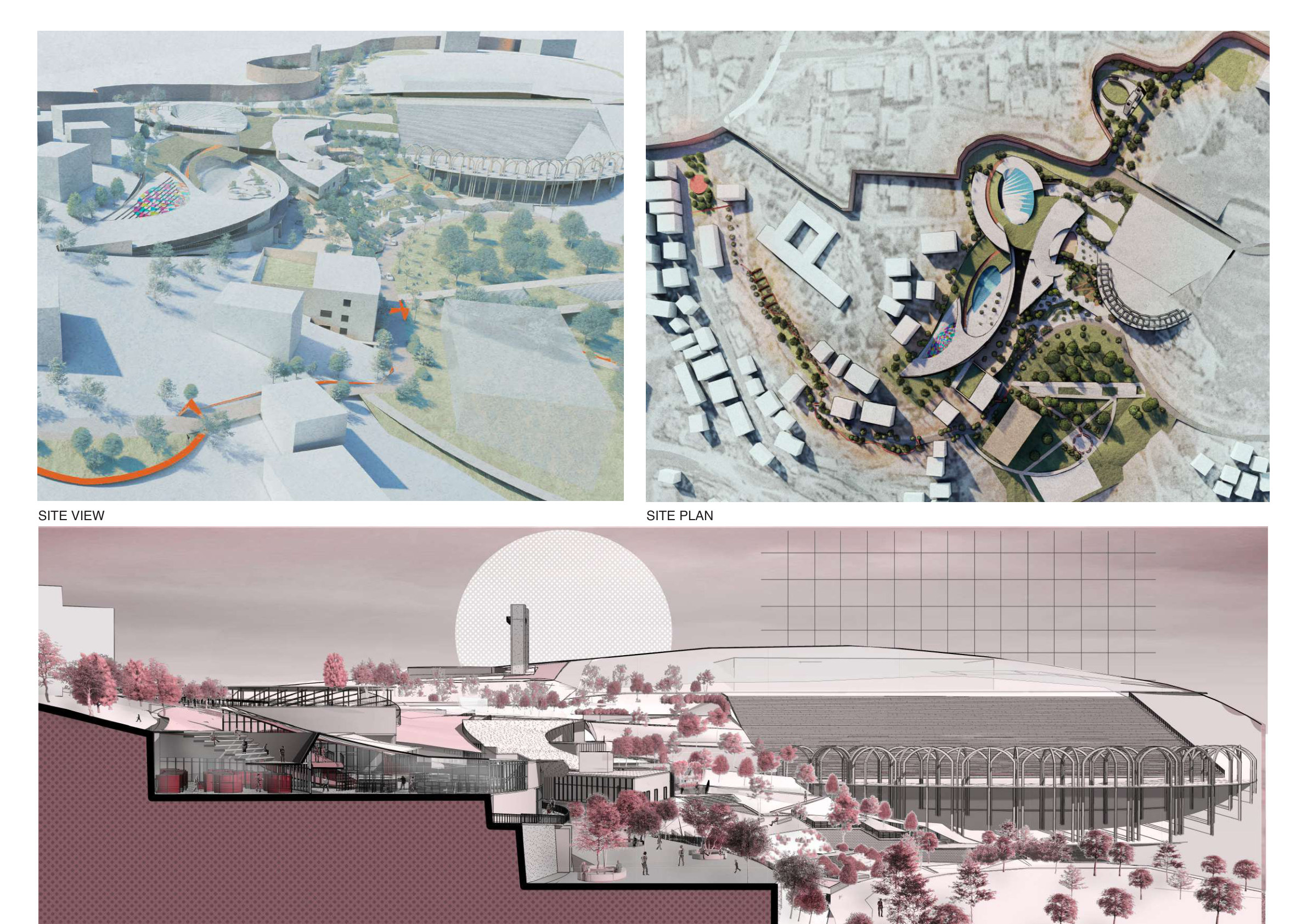Community Development Hub site view and site plan